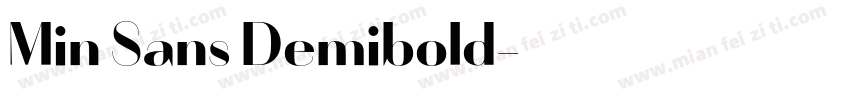 Min Sans Demibold字体转换